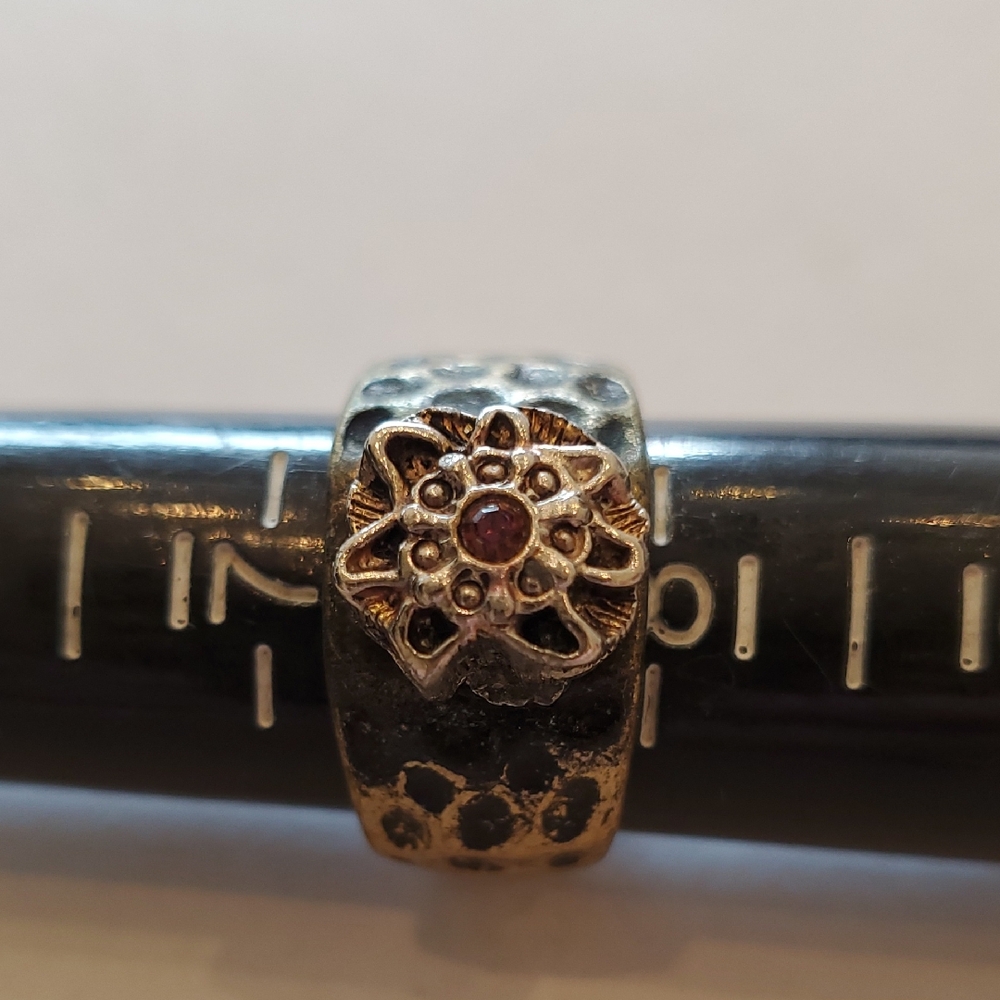 Brass Ring With Flower #3613